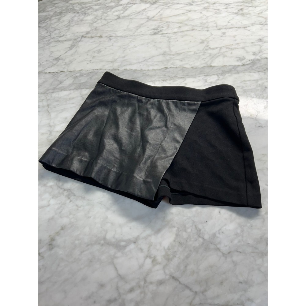 Aritzia Wilfred Free Faux Suede and Faux Leather Wrap Mini Skort XXS